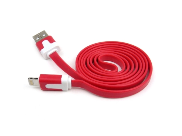 Xwave USB color flat kabl, iphone, 1m BelaPOSLEDNJI KOMADI - Слика 2
