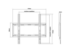 Xstand FIX 32-55 Nosač za TV/FIKSNI/VESA 400x400/40kg/2.5 cm od zida