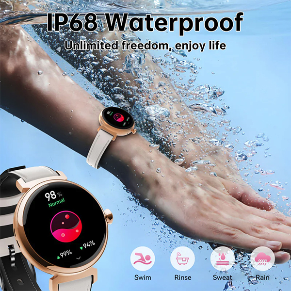 Oukitel BT30 Smart Watch for Women 160mAh/Heart rate/SpO2/Blood Preasure/Accelerometer/Crna - Слика 6