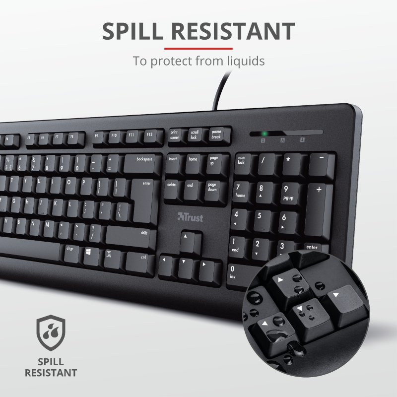 Tastatura+miš TRUST Primo žični set/US/crna - Слика 2