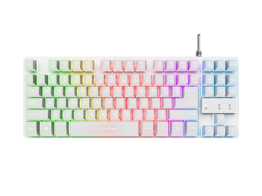 Tastatura TRUST GXT833 THADO žična/RGB/gaming/bela - Слика 2