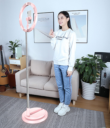 Xwave Selfie stalak LED svetlo,visina 58-168cm,roze - Слика 6