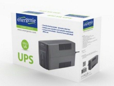 EG-UPS-B650 Gembird 650VA 390W AVR UPS, 2 x Shuko output sockets, black - Слика 2
