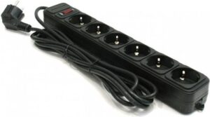 SPG6-B-15 (3G1.5) ** Gembird produzni kabl sa zastitom 6 uticnica(3x1.5mm,16A,3500W)4.5m black (671)
