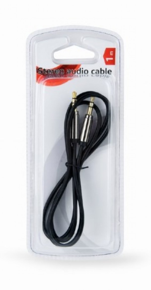 CCAPB-444-1M Gembird AUX 3.5mm stereo plug to 3.5mm stereo plug audio kabl pozlaceni konektor 1m - Слика 3