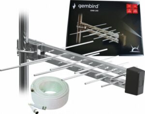 GMB-20E sa kutijom +15m ** Gembird Antena Loga UHF sa RF-Konektorom,20el, 39cm,6dB alu +kabl 15m 829