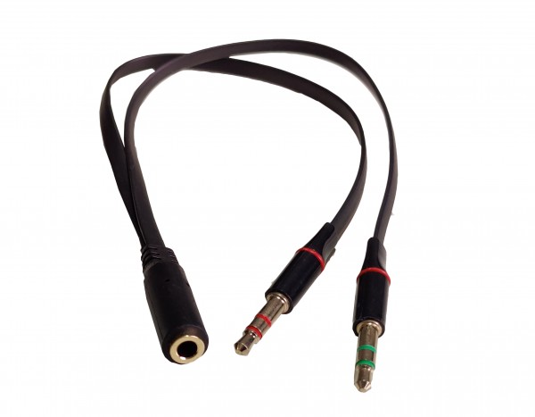 CCA-418A ** Gembird 3.5mm Headphone Mic Audio Y Splitter Cable Female to 2x3.5mm Male adapter (95) - Слика 2