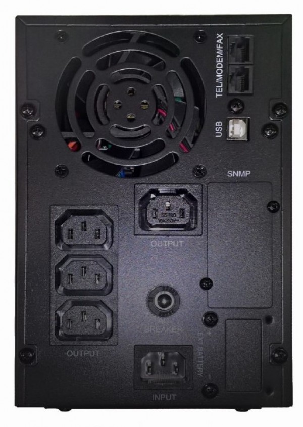 EG-UPS-PS2000-01 Gembird UPS sa stabilizatorom 2000VA (1600W) pure sine wave, LCD, USB, black - Слика 2