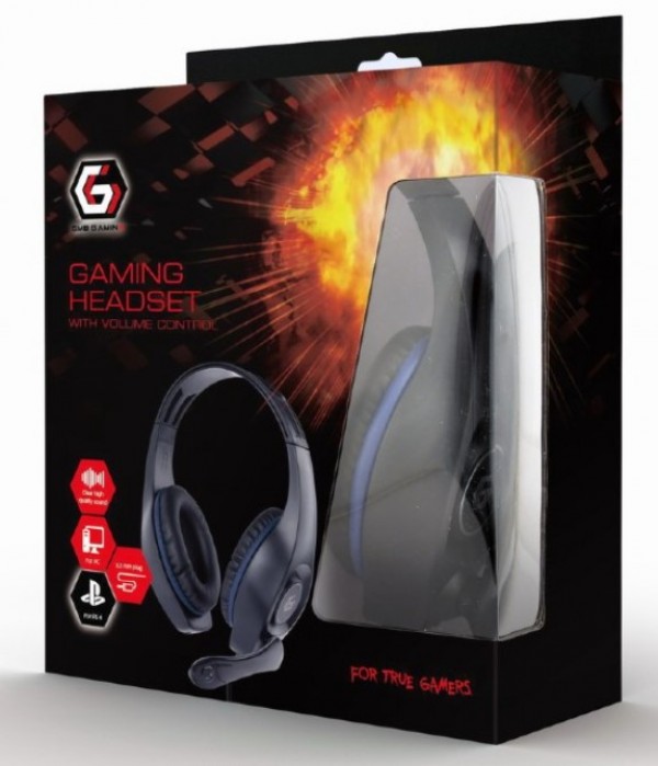 GHS-05-B Gembird Stereo gejmerske slusalice sa mikrofonom+volume kontrolom 3.5mm BLUE - Слика 2