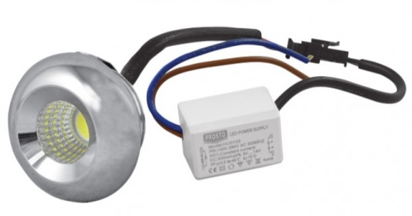 PROSTO LED Ugradna lampa 3W 6000K dnevno svetlo 33x45mm LUG-3320/CH-3/W - Слика 3