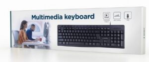 KB-UM-107 ** Gembird Multimedijalna tastatura US layout black USB (436) A