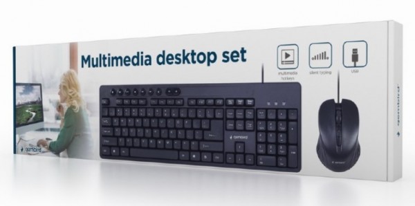 KBS-UM-04 Gembird Multimedia set mis + tastatura crni US layout A - Слика 4