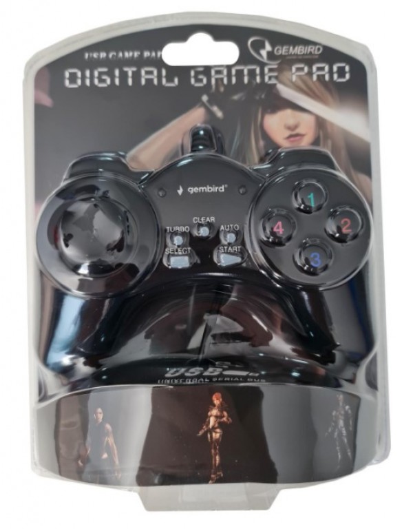 JPD-DIGITALPAD Gembird USB 2.0 digital gamepad black FO (Alt;JPD-UB-01) - Слика 3