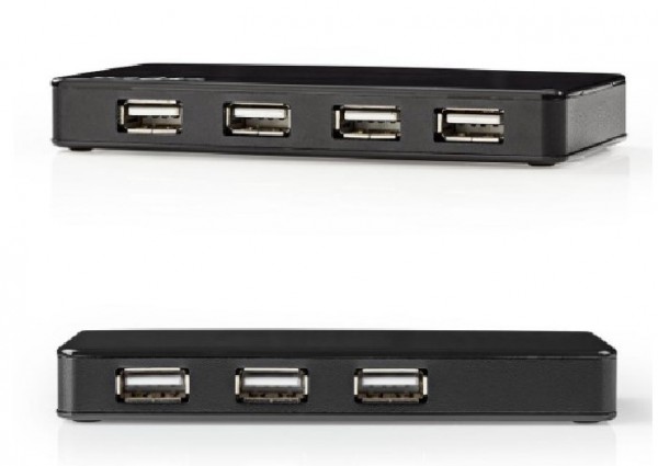 NEDIS UHUBU2730BK USB 2.0 7-port hub + AD/DC adapter - Слика 3
