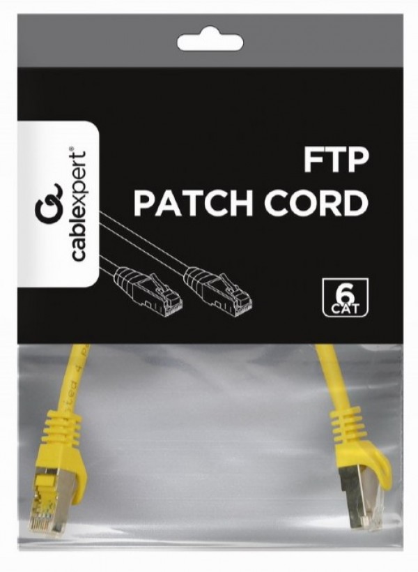 PP6-0.25M/Y Gembird Mrezni kabl, CAT6 FTP Patch cord 0.25m yellow - Слика 2