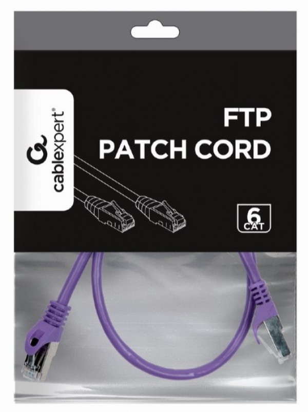 PP6-0.5M/V Gembird Mrezni kabl, CAT6 FTP Patch cord 0.5m purple - Слика 2