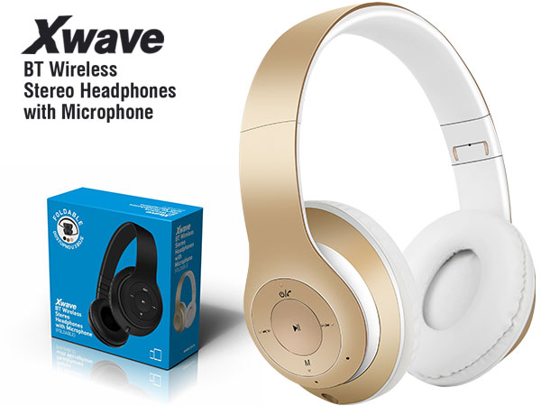 Xwave MX350 gold Bluetooth slušalice stereo sa mikrofonom v4.2/FM/microSD - Слика 2