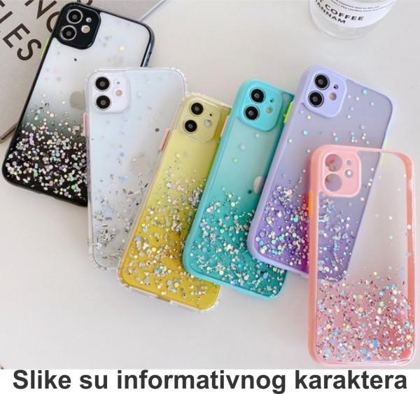 MCTK6-SAMSUNG S20 * Furtrola 3D Sparkling star silicone Turquoise (89) - Слика 2