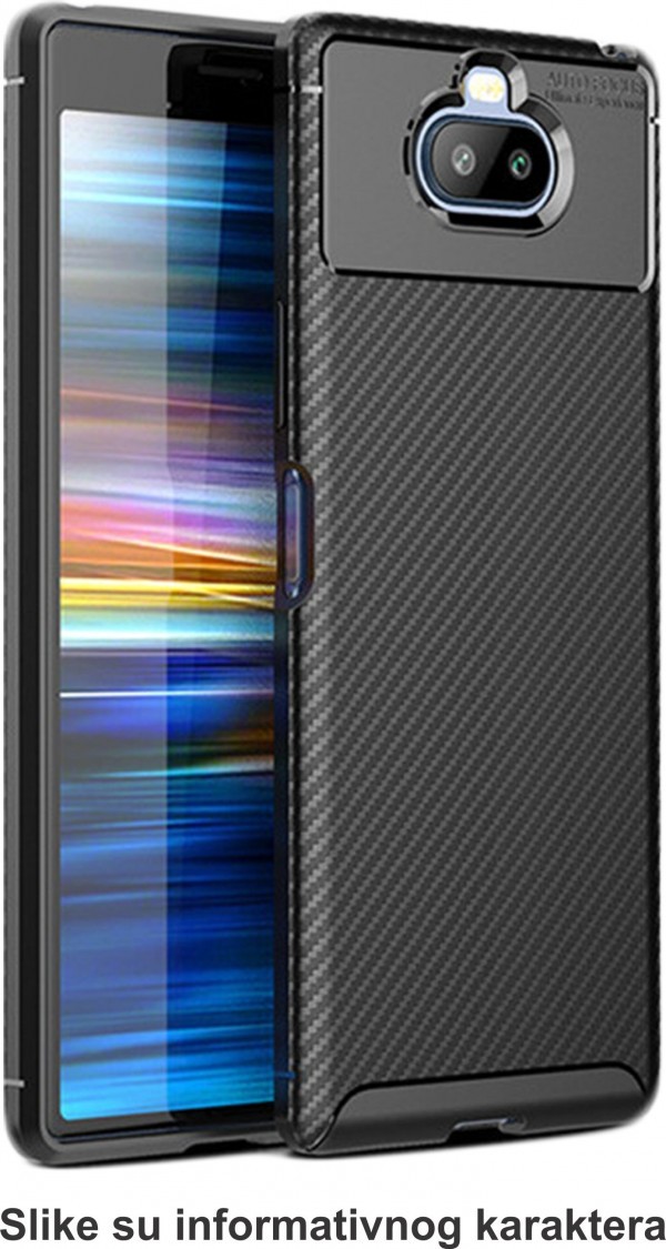MCTK74-XIAOMI Mi 10T Lite * Futrola Carbon Fiber Silicone Black (139) - Слика 2