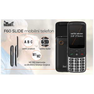 Meanit Mobilni telefon F60 SLIDE , 2.8 ekran ( 7.1 cm ), Dual SIM