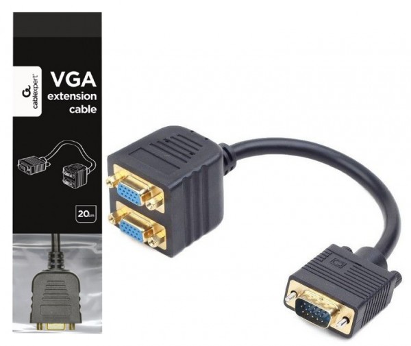CC-VGAX2-20CM Gembird VGA splitter kabl 20cm - Слика 3