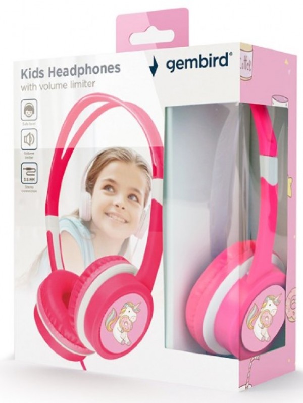 MHP-JR-PK Gembird Decije slusalice sa limiterom jacine zvuka 3,5mm Pink - Слика 2