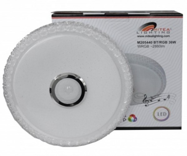 MIT.EL LED SMD plafonjera M205440-BT/WRGB 2x18W 350mm sa zvucnikom 5W,bluetooth, Android/iOS APP iLink - Слика 4