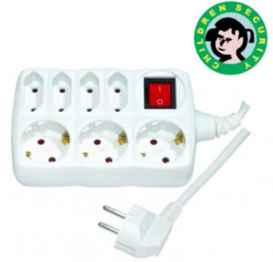 MIT.EL Produzni kabl sa 7 uticnica (3x1.5mm) 2m PM7P-2M DZ 16A, 250V-3680W