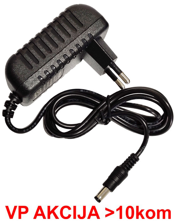 NPA-AC45** Gembird punjac 12v/1A 12W, 1m kabl, Coper napajanje, DC 5.5x2.1mm (alt. npa-ac91 223) - Слика 3