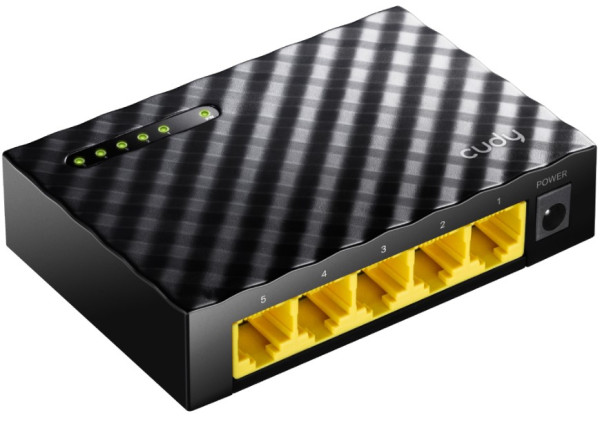 Cudy GS105D 5-Port Gbit Desktop Switch, 5x RJ45 10/100/1000 (Alt. GS105, SG105, PFS3005-GT-L) - Слика 2