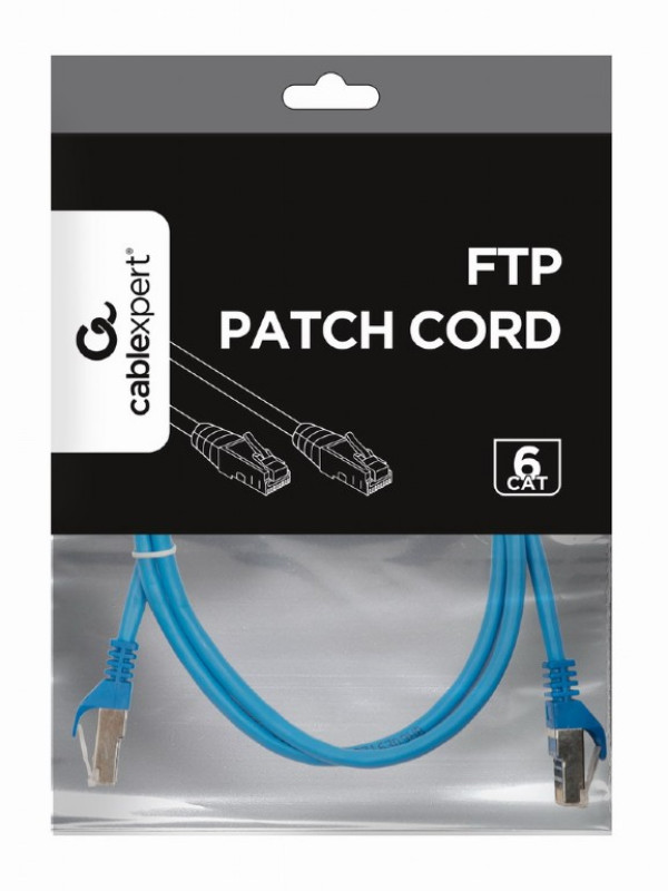 PP6-1M/B Gembird Mrezni kabl, CAT6 FTP Patch cord 1m blue - Слика 2