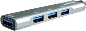 UHB-U3P4-05 ** Gembird HUB Type-C+A to 4*USB3.0 Aluminum ( 686)