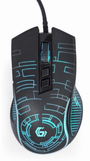MUSG-RGB-01 Gembird USB LED gaming mis, 1200-3600DPI 7-button 124mm