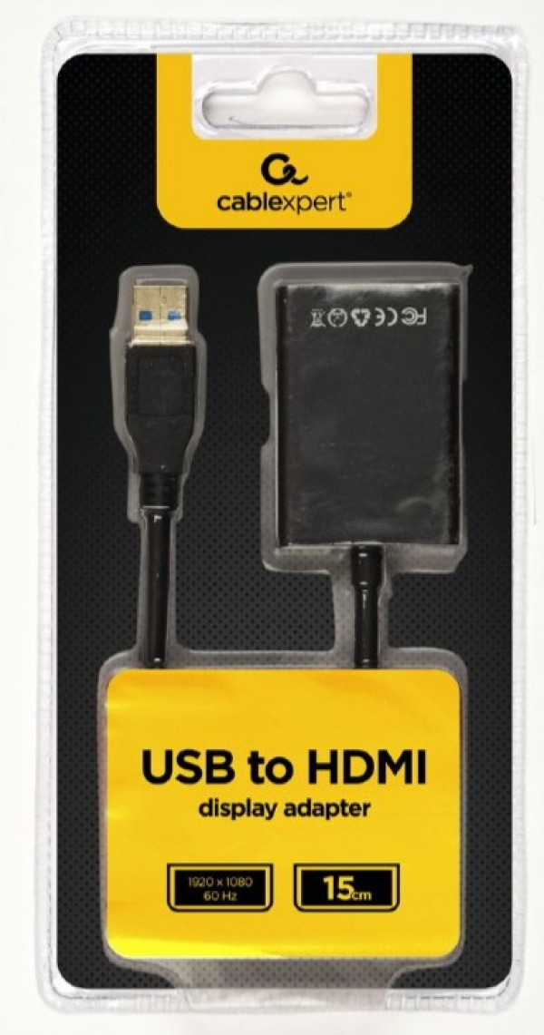 A-USB3-HDMI-02 Gembird USB 3.0 to HDMI display adapter, black - Слика 4