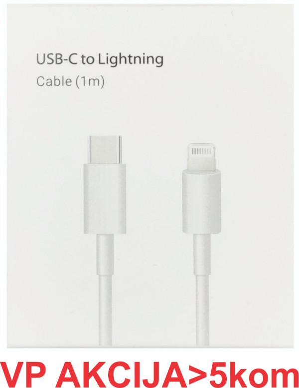 CCP-AMCM-AMLM-1.0M ** Gembird 20W PD kabl USB-C na Lightening 8-pin, USB 3.0, 1m, white (167) - Слика 2