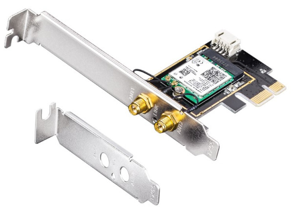 Cudy WE3000 AX5400 Wi-Fi 6E + BT5.2 PCI Express Adapter 2.4+5Ghz, 2x5dBi detachable antenna - Слика 3