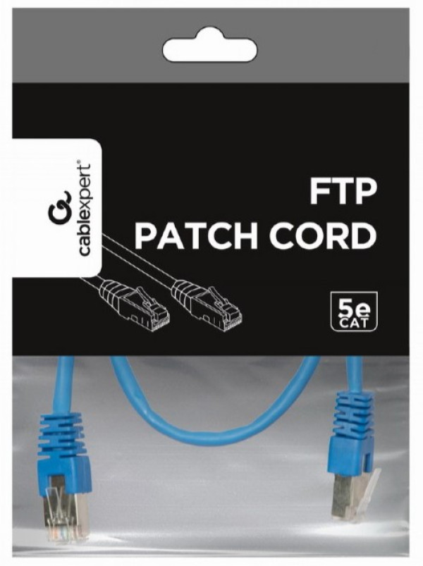 PP22-0.5M/B Gembird Mrezni kabl FTP Cat5e Patch cord, 0.5m blue - Слика 4