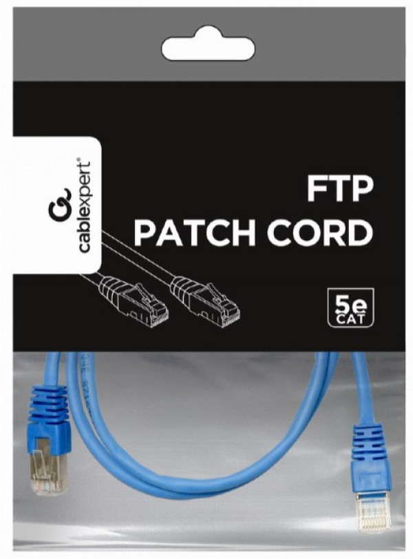 PP22-1M/B Gembird Mrezni kabl FTP Cat5e Patch cord, 1m blue - Слика 4