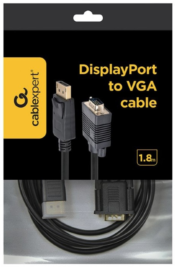 CCP-DPM-VGAM-6 Gembird DisplayPort to VGA adapter cable, black, 1.8 m - Слика 4