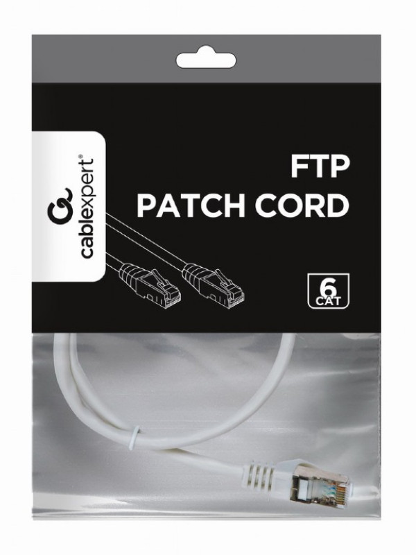 PP6-3M/W Gembird Mrezni kabl, CAT6 FTP Patch cord 3m white - Слика 2