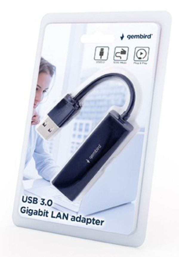 NIC-U3-02 Gembird USB 3.0 to Fast Ethernet LAN adapter 10/100/1000 ( mrezna kartica) A - Слика 2