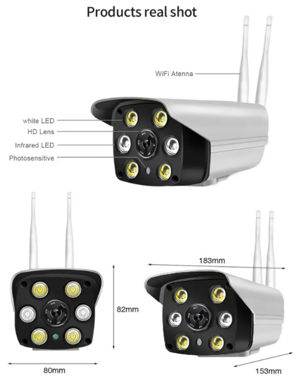 GEMBIRD CAM-IP3MP-B6 GMB kamera 3 mpx microSD iCSee xmeye pro app Two-way voice Bullit ip66* (2676) - Слика 3
