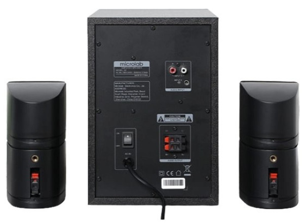 Microlab X2BT Aktivni drveni zvucnici 2.1 sistem 46W RMS (20W+2*13W) 3,5mm, Bluetooth - Слика 3