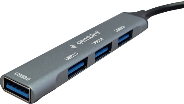 UHB-U3P4-06 ** Gembird HUB Type-A+C to 3*USB2.0 + 1*USB3.0 Aluminum (287) - Слика 3