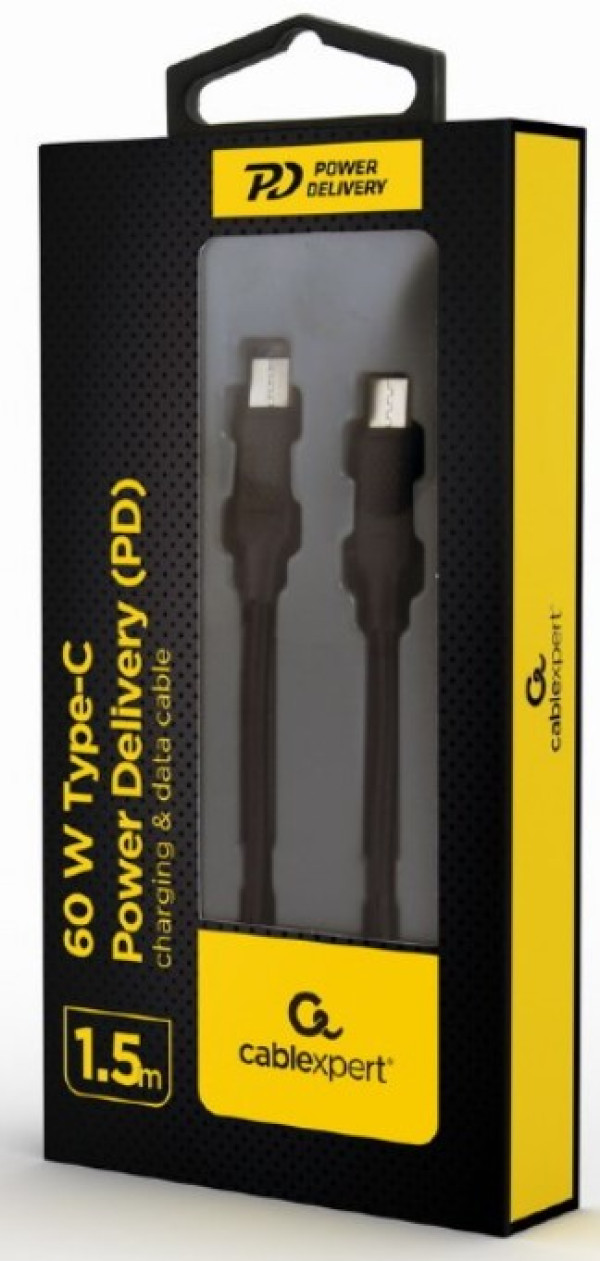 CC-USB2-CMCM60-1.5M Gembird 60W Type-C Power Delivery (PD) charging & data cable, 1.5m - Слика 2