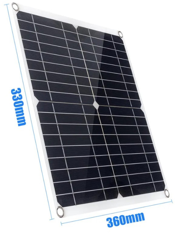 GEMBIRD SOL-PANEL20W RV Solarni panel USB spoljni, vodootporni, 20W, 330x360x3mm - Слика 2
