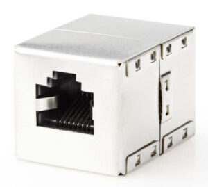 NEDIS CCGB89001ME Network Coupler, CAT5, Shielded, RJ45 Female, ABS