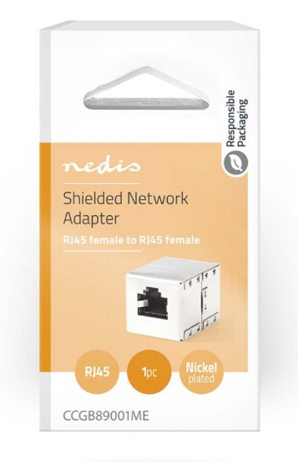 NEDIS CCGB89001ME Network Coupler, CAT5, Shielded, RJ45 Female, ABS - Слика 4