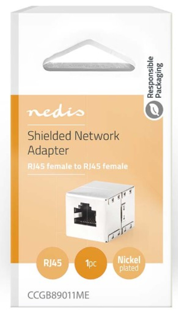 NEDIS CCGB89011ME Network Coupler, CAT6, Shielded, RJ45 Female, Metal - Слика 4