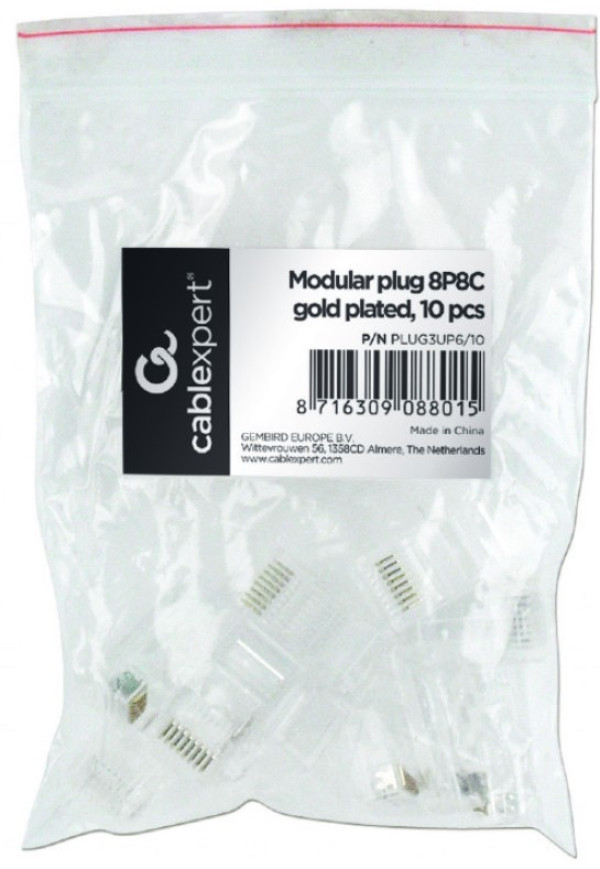 PLUG3UP6/10 Gembird RJ45 Cat5 UTP 10kom u pakovanju / CENA PO PAKOVANJU - Слика 2